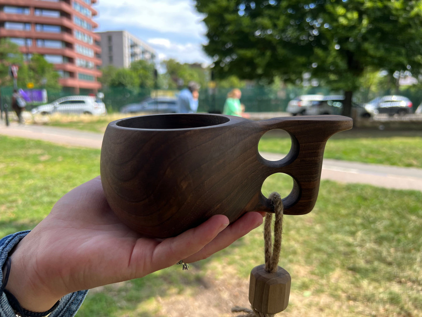 Handcrafted Wooden Kuksa Cup – Outdoor Camping Mug