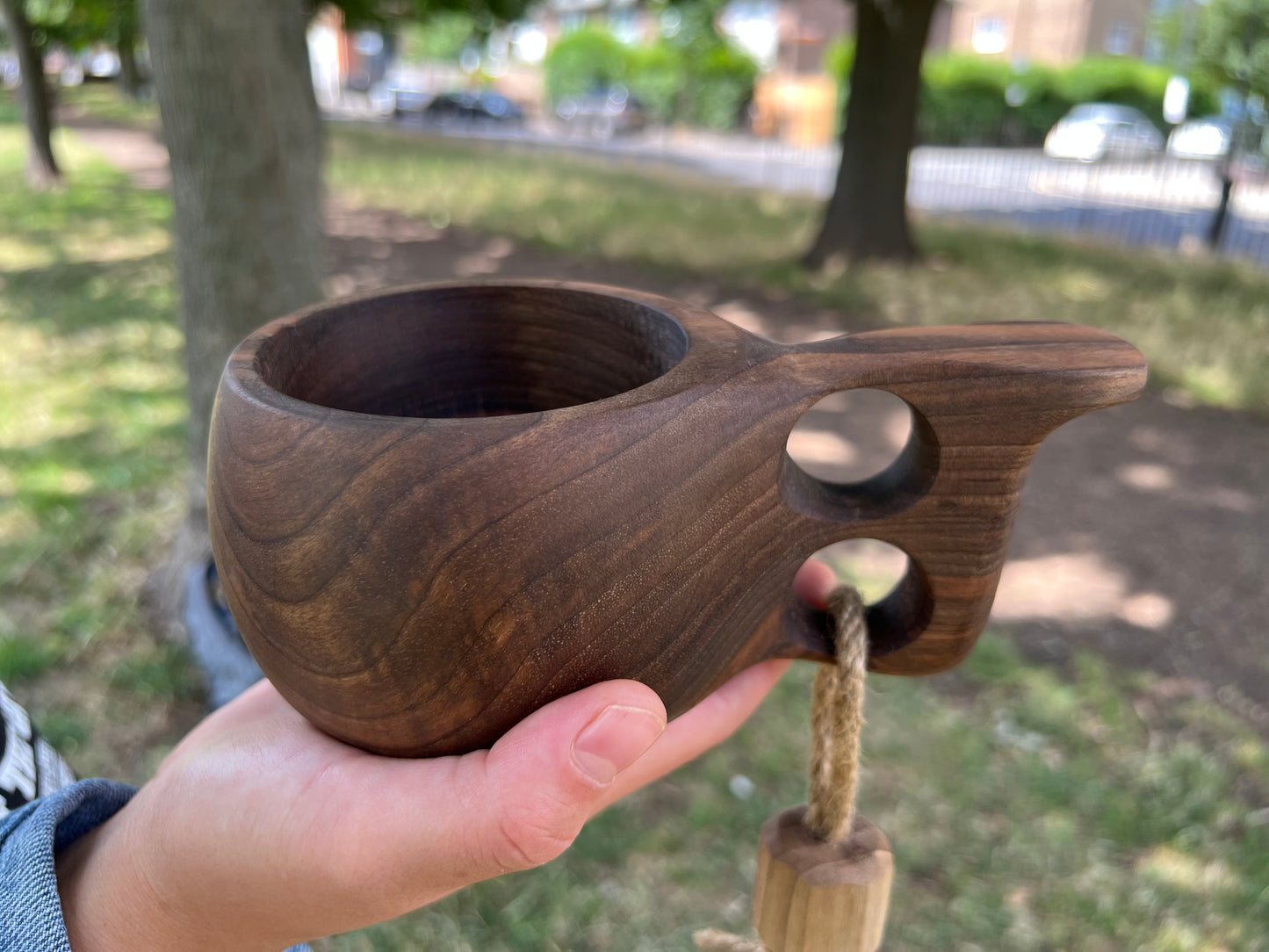 Handcrafted Wooden Kuksa Cup – Outdoor Camping Mug
